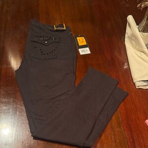 Black Studded Pocket Pants #95